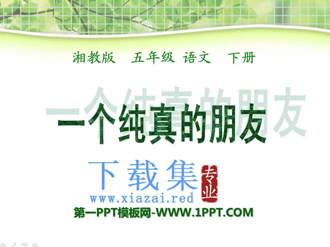 《一个纯真的朋友》PPT课件