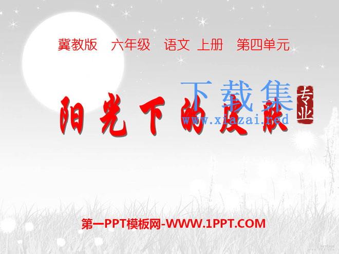 《阳光下的皮肤》PPT课件