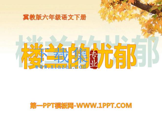 《楼兰的忧郁》PPT课件3