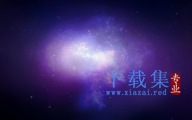 紫色背景宇宙星空PPT背景图片