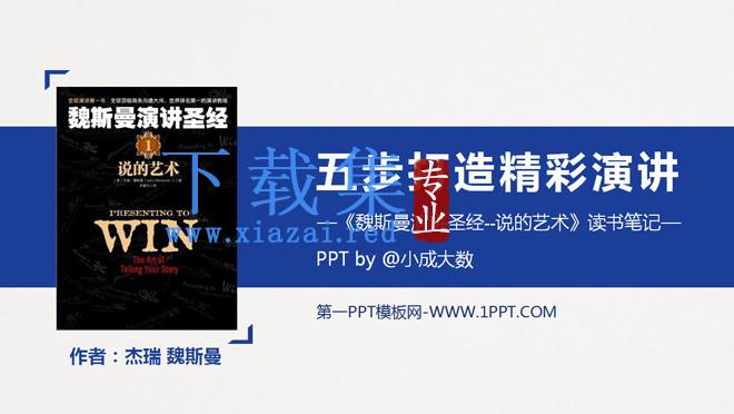 五步打造精彩演讲《魏斯曼演讲圣经》读书笔记PPT模板
