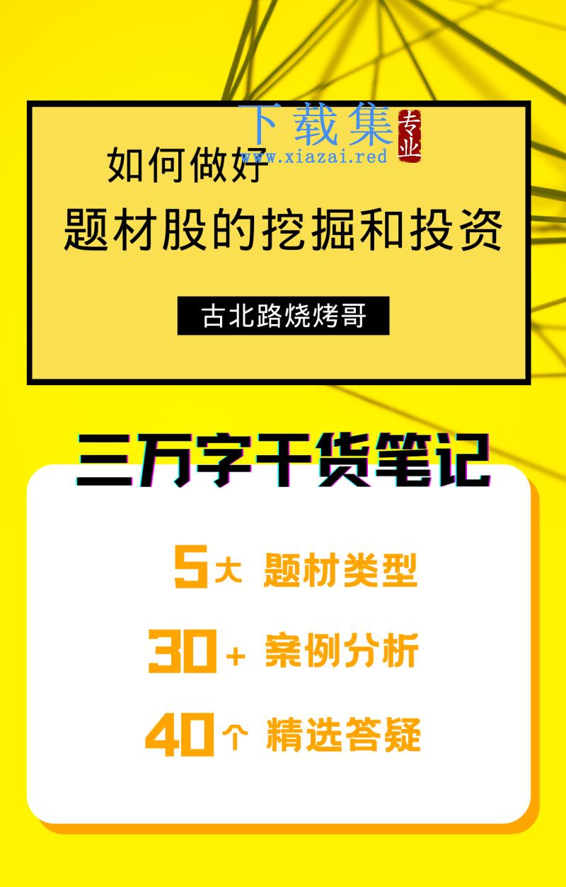 古北路烧烤哥~如何做好题材股的挖掘和投资 8文档