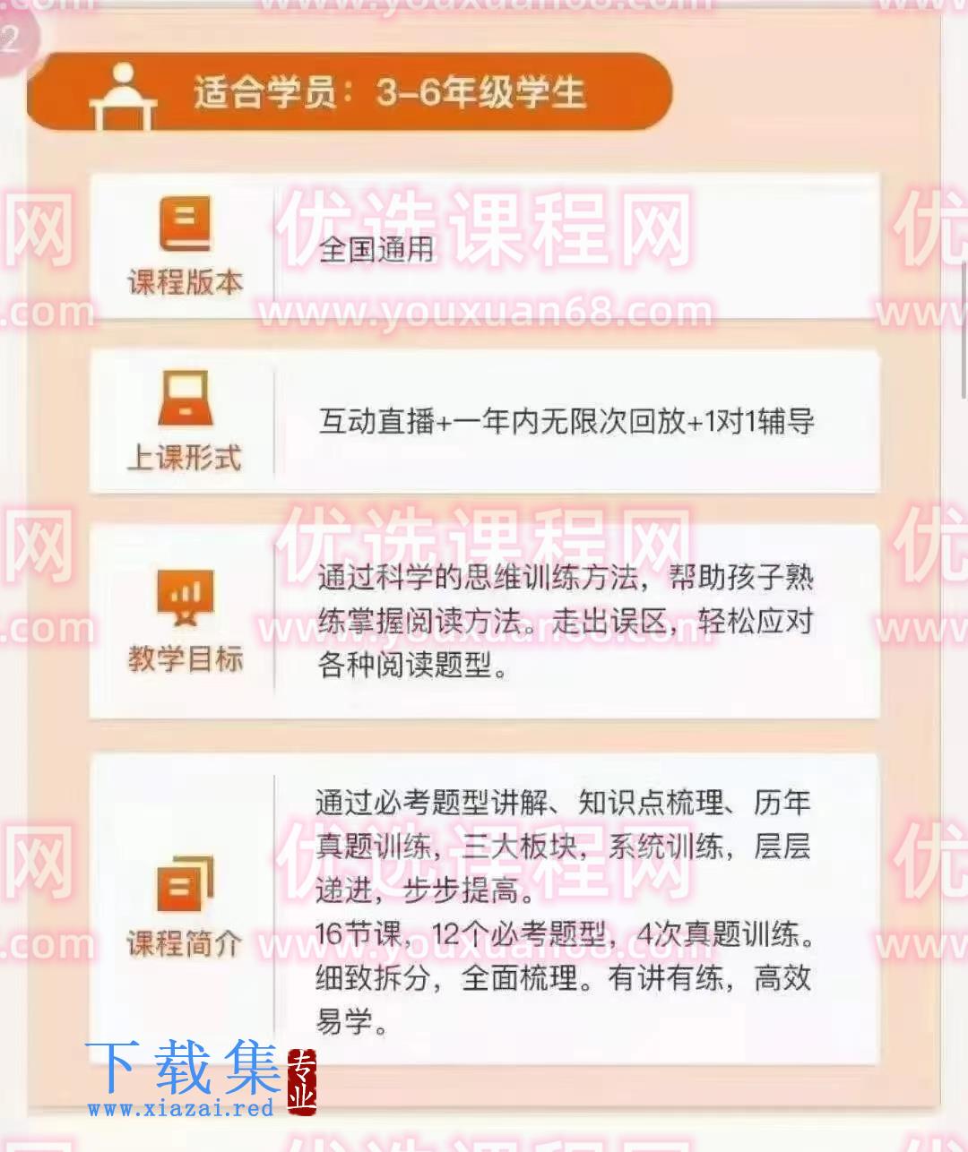 王塞【大师班】小学语文阅读提分班进阶