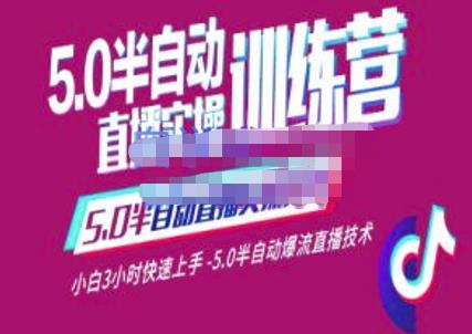 蚂蚁·5.0半自动直播2345心法，小白3小时快速上手，5.0半自动爆流直播技术