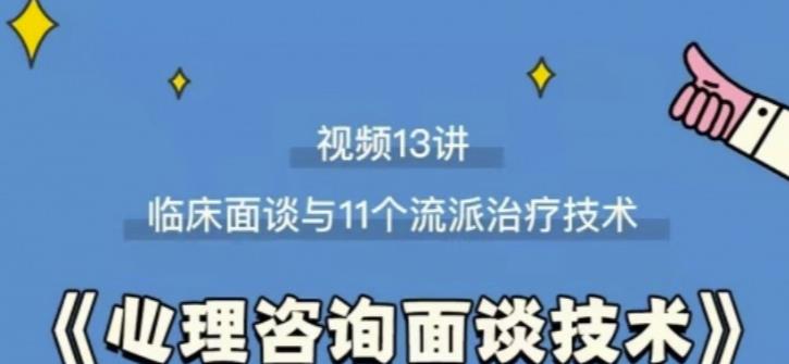 心理咨询面谈技术课理论讲授+案例实录+解释点评视频