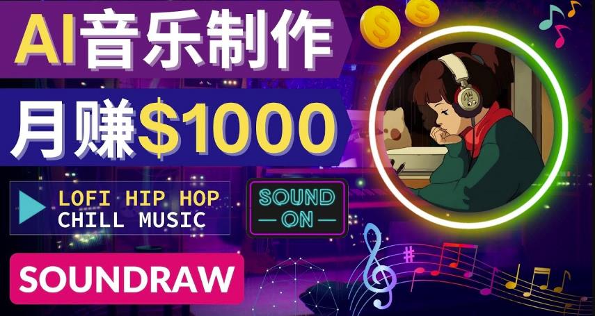无需任何音乐基础：使用AI软件制作Lofi Hip Hop Chill Music月赚1000美元  第1张