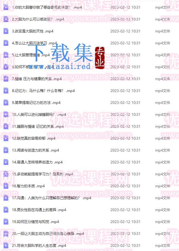 洪兰 脑科学课堂——大脑与生活
