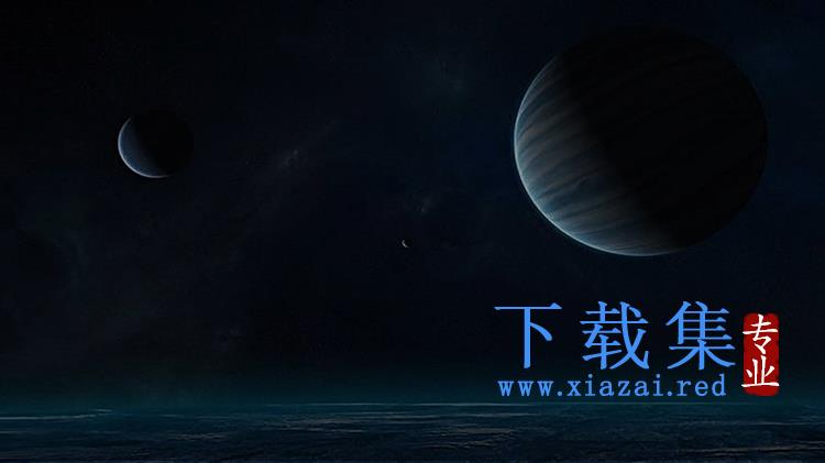 五张精美宇宙星空星球PPT背景图片