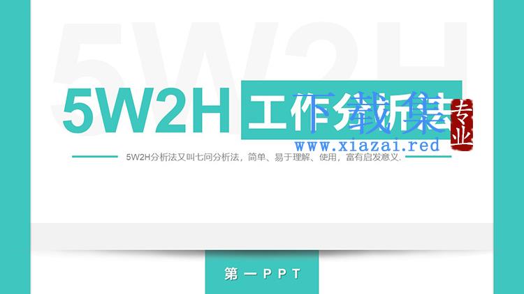 5W2H工作分析企业培训PPT模板下载