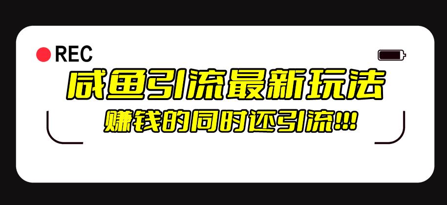 闲鱼引流最新玩法，赚钱的同时，日引流100+