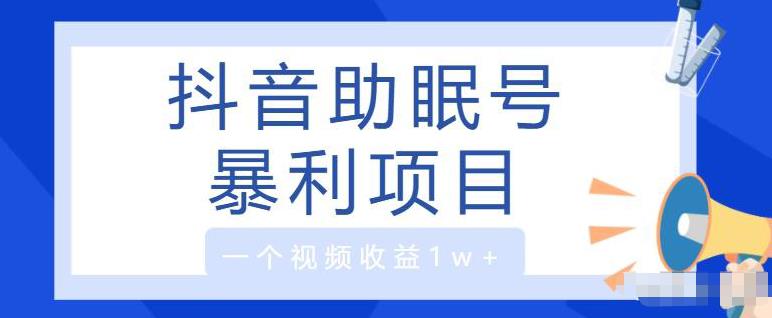 睡眠？月入20000+？冷门小项目，无门槛保姆级教程，有手就会