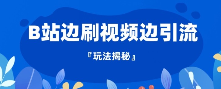 【玩法首发】B站边刷视频边引流，不封号不费号