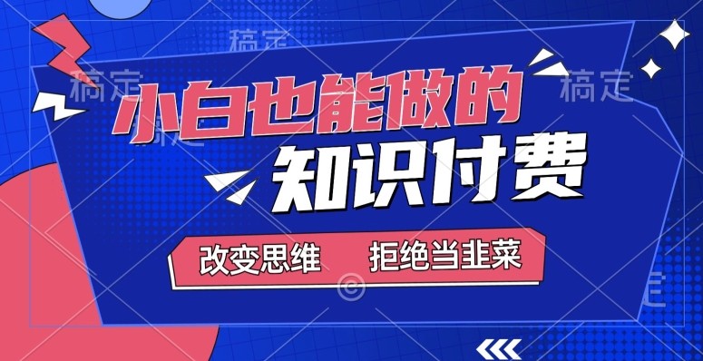 2024小白也能做的，知识付费项目，日入2000+，年入百万