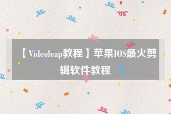 【Videoleap教程】苹果IOS最火剪辑软件教程
