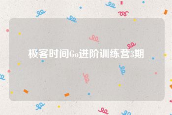 极客时间Go进阶训练营3期