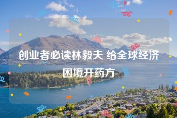 创业者必读林毅夫 给全球经济困境开药方