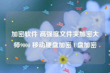 加密软件 高强度文件夹加密大师9000 移动硬盘加密 U盘加密