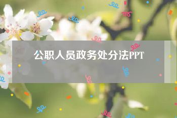 公职人员政务处分法PPT