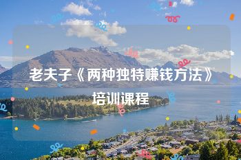 老夫子《两种独特赚钱方法》培训课程