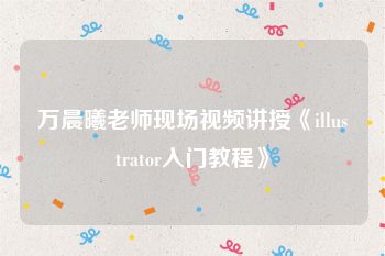 万晨曦老师现场视频讲授《illustrator入门教程》