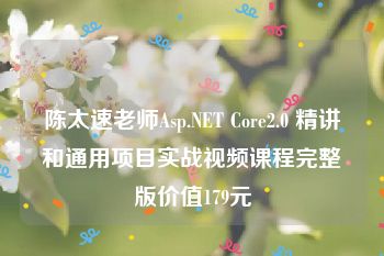 陈太速老师Asp.NET Core2.0 精讲和通用项目实战视频课程完整版价值179元