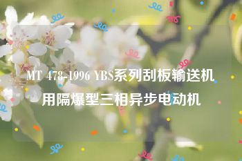 MT 478-1996 YBS系列刮板输送机用隔爆型三相异步电动机