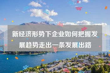 新经济形势下企业如何把握发展趋势走出一条发展出路