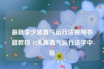 最新李少波真气运行法视频书籍教程 12天练真气运行法学中医