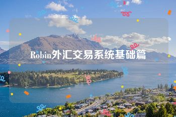 Robin外汇交易系统基础篇