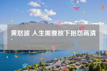 黄怒波 人生需要放下抱怨高清