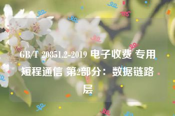 GB/T 20851.2-2019 电子收费 专用短程通信 第2部分：数据链路层