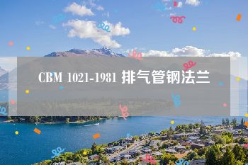 CBM 1021-1981 排气管钢法兰