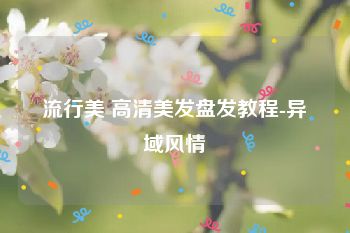 流行美 高清美发盘发教程-异域风情