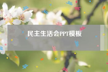 民主生活会PPT模板