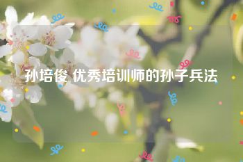 孙培俊 优秀培训师的孙子兵法