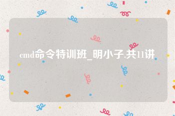 cmd命令特训班_明小子.共11讲