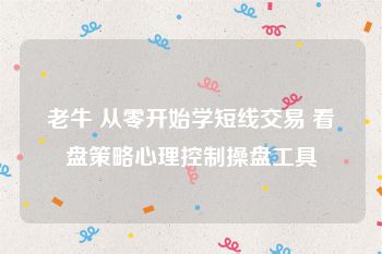 老牛 从零开始学短线交易 看盘策略心理控制操盘工具