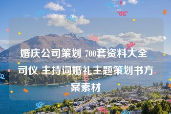 婚庆公司策划 700套资料大全 司仪 主持词婚礼主题策划书方案素材