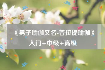 《男子瑜伽又名-普拉提瑜伽》入门+中级+高级