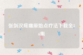张剑汉疼痛原始点疗法下载全36集