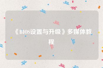 《BIOS设置与升级》多媒体教程