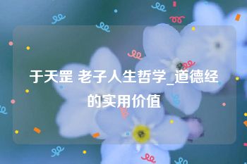 于天罡 老子人生哲学_道德经的实用价值