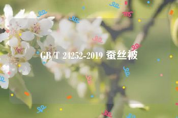 GB/T 24252-2019 蚕丝被