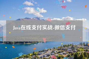 Java在线支付实战-微信支付