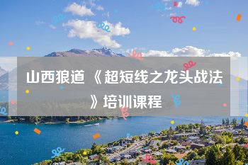 山西狼道 《超短线之龙头战法》培训课程