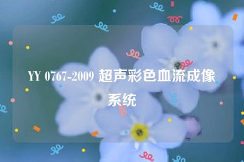 YY 0767-2009 超声彩色血流成像系统