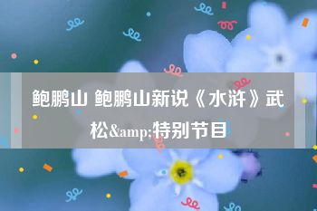 鲍鹏山 鲍鹏山新说《水浒》武松&特别节目