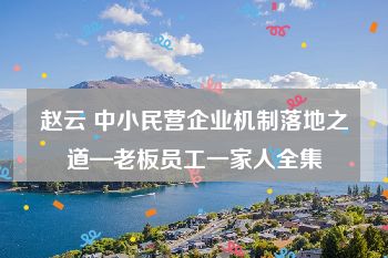 赵云 中小民营企业机制落地之道—老板员工一家人全集