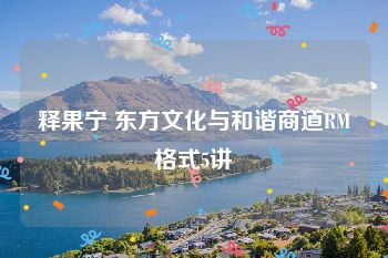 释果宁 东方文化与和谐商道RM格式5讲