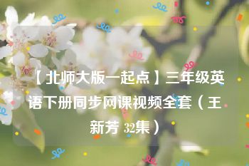 【北师大版一起点】三年级英语下册同步网课视频全套（王新芳 32集）